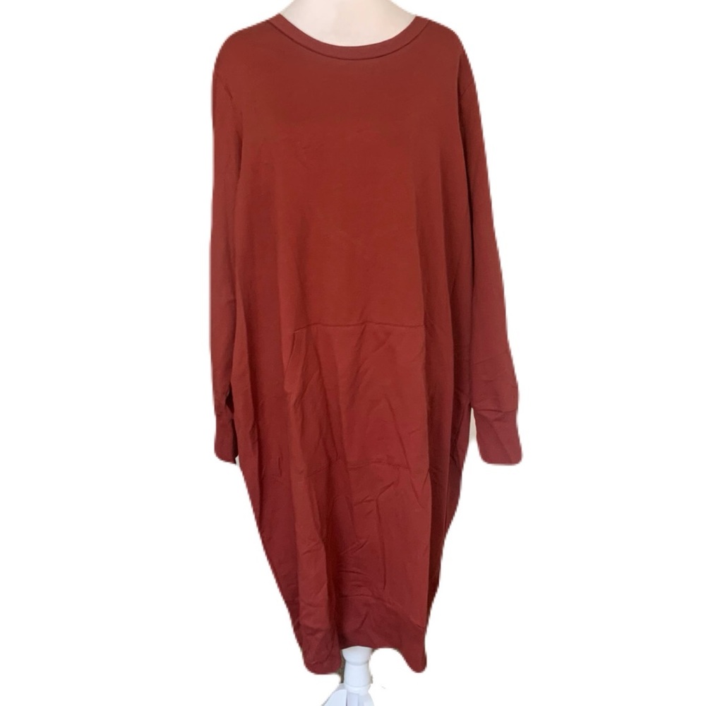 NWT Universal Standard Women’s Medium 18/20 Madder Brown Bree Sweatshirt Dress